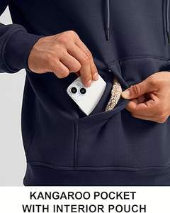 Sudadera con Capucha Casual de Invierno para Hombre, Lavado Ácido, Color Sólido, 100% Algodón, Felpa, Corte Regular, Transpirable, Ecológica, con Bolsillo, Ropa de Moda - Product Image 4