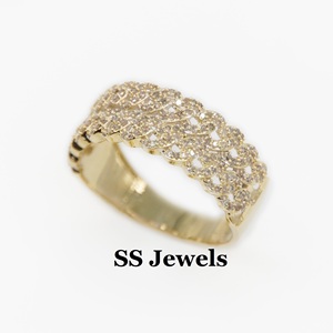 Bague pour homme de luxe, style Hip Hop chrétien, en argent 925 plaqué rhodium, sertie de moissanite, avec double grappe cubaine à griffes, personnalisée et faite main - Product Image 2