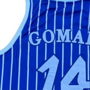Camiseta de baloncesto a rayas azul-Phi Beta Sigma 100% Malla pesada de poliéster | Logotipos bordados y equipo de fraternidad de costilla de punto - Product Image 6
