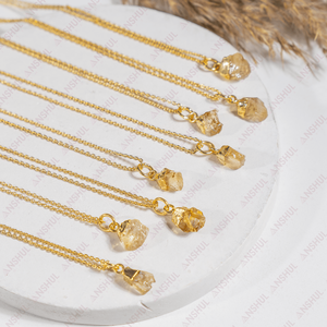 Pendentif en cristal de citrine brute, vendu dans le monde entier, cristaux naturels de guérison pour la mode, les soirées et la méditation - Product Image 2