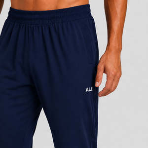Joggers Hyper Fit bleu marine 100% coton, coupe classique, effet délavé tendance, tailles disponibles du XL au 6XL, coupe droite, légers - Product Image 5