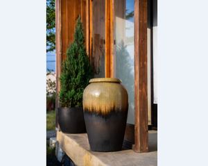 [Leo Nguyen Le] - Vente en gros de pots en céramique gris ronds et hauts pour plantes, pots en céramique pour plantes d'extérieur, grand pot en céramique - Product Image 6