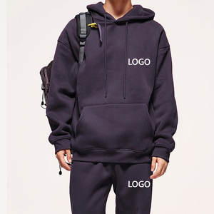 Sudadera con capucha de hombro caído para hombre de alta calidad bordado personalizado de lana Francia Terry sudaderas de chándal en blanco al por mayor - Product Image 3