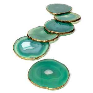 Exportateur indien de caboteur en agate verte pour la méditation et la protection de l'énergie disponible à la qualité et au prix d'exportation - Product Image 1