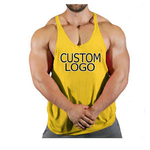 Camiseta sin mangas OEM personalizada con logotipo musculoso para gimnasio, entrenamiento, Fitness, alta calidad, 100% algodón, camiseta sin mangas con tirantes para hombre, OEM personalizada - Product Image 6