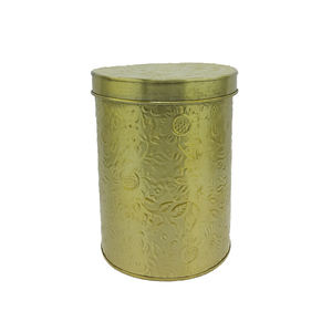 กล่องเก็บของโลหะทรงกลมฝาไม้ธรรมชาติ & สีดำ & สีขาวสำหรับวางบนโต๊ะเก็บอาหารดีไซน์สุดเจ๋ง - Product Image 2