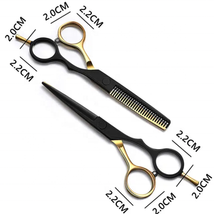 Ensemble professionnel de ciseaux de cisaillement d'amincissement de barbier Salon bord coupe de cheveux approvisionnement de beauté en acier inoxydable pour la coiffure - Product Image 4