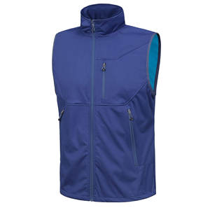 Gilet sans manches en polaire à col montant, plusieurs poches, respirant, service OEM, gilet softshell pour homme, vêtements d'extérieur légers, coupe-vent - Product Image 3