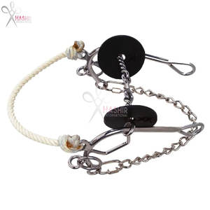 Bridon Osey Million Dollar Bit Horse en fil torsadé avec embouchure en os, muserolle en corde, pour entraînement sur scène, équitation western, en acier inoxydable - Product Image 4