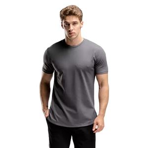Camisetas de algodón gris para hombre con etiqueta privada personalizada de talla grande 5XL 6XL patrón sólido lavado Jersey de punto nuevos modelos precio barato - Product Image 1