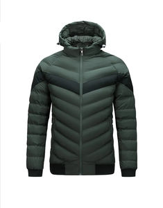 <b>Mens</b> winter puffer <b>jacket</b> lightweight warm hooded coat waterproof quilted outerwear windproof for outdoor <b>travel</b> - Product Image 6