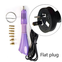 Offre Spéciale Rose Violet Cristal Fer Strass Hot Fix Applicateur En Gros EU/US Plug En Plastique