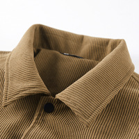 Veste en velours côtelé rétro pour homme SK, automne, chaude, décontractée, multi-poches, utilitaire, simple boutonnage, coupe slim, logo sur le devant, enduite