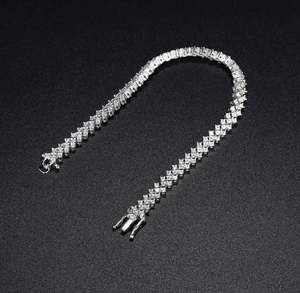 Diamond Tester GRA Hip Hop S925 Silver Iced Bling 3 filas 14mm-20mm VVS Moissanite Cadena de eslabones cubanos para hombres 16MM 18mm - Product Image 3