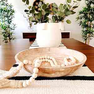 Cuenco decorativo hecho en La India más vendido, madera de mango de nogal, boda hecha a medida con alta calidad - Product Image 6