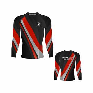 Custom Printed Protection Rash Guard for Men UPF 50+ Long Sleeves Jiu Jitsu <b>Rashguard</b> <b>BJJ</b> MMA Compression Shirt - Product Image 3