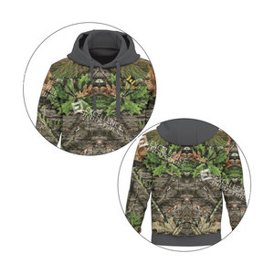 Sudaderas con capucha de diseño de camuflaje para hombre de caza hechas a medida Nuevo diseño Ropa de invierno informal Patrón de estampado de cremallera ligera con capucha de lana - Product Image 4