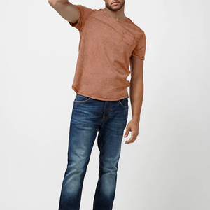 Camisetas de algodón lavado con ácido de alta calidad para hombre, superventas, camiseta lavada con ácido personalizada en blanco al por mayor, camiseta lavada con ácido de la más alta calidad para hombre - Product Image 5