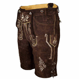 Pakistan Made High Quality Bavarian <b>Leather</b> <b>Shorts</b> <b>Men</b> Comfortable Quick Dry Breathable Feature Low Price Color Contrast Design - Product Image 3