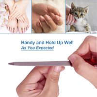 Limas de uñas profesionales Espada Limas de uñas con Mango antideslizante afilado Uñas naturales hechas de acero inoxidable y esponja