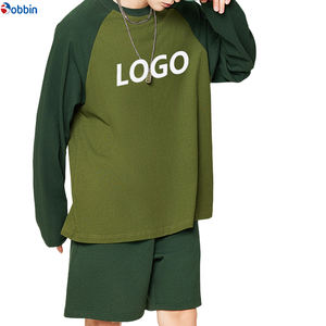 เสื้อยืดแขนยาวผู้ชายคุณภาพสูง ผ้าฝ้าย ดีไซน์แขนแร็กแลน สไตล์ลำลอง ทรงโอเวอร์ไซส์ และสไตล์ลำลองธรรมดา - Product Image 1