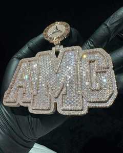 กระเป๋าหินไอซ์และจี้เพชรทรงกลม VVS Moissanite จี้เครื่องประดับฮิปฮอปสำหรับผู้ชาย925เงินสเตอริ่ง - Product Image 3