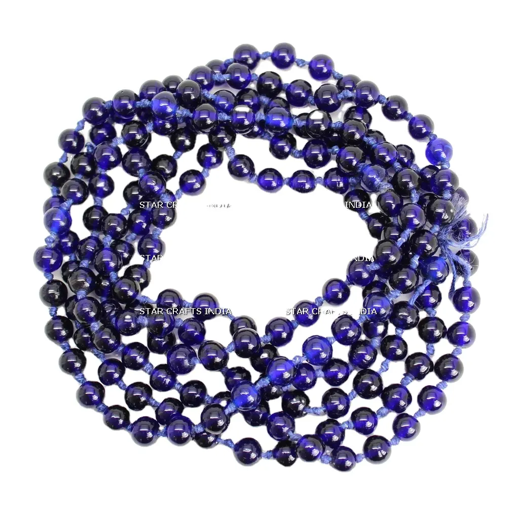 Top Ranking Factory Newest Navy Blue Catholic Rosary Necklace for Christian Prayer with 10 Mm Matte Black Resin Beads
