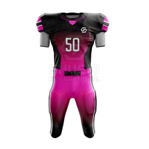 Nouveauté Uniforme de football américain à manches courtes respirant personnalisé de grande taille pour hommes vente en gros par équipe - Product Image 6