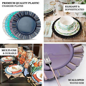 Table Setting <b>Plate</b> Black Charger <b>Plate</b> Dinner Charger <b>Plates</b> Place <b>Mats</b> Wholesale Hotel Restaurant Supplies in Low Price - Product Image 4
