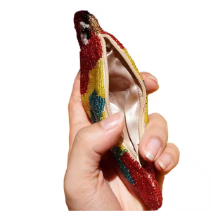 MD Handicrafts Classic Embroidered Beaded Coin Purse Stylishly Designed Customized Design Mixed Colors <b>Promotional</b> <b>Tote</b> <b>Bag</b> - Product Image 5