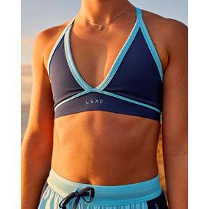 Soutien-gorge de sport sans couture imprimé Breeze Stamina pour le yoga, la gym et le fitness, léger, rembourré, grande taille, coton-spandex XS - Product Image 1