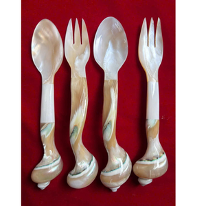 Cuillère en nacre de luxe: vente en gros, cuillères à coquillages et à conque réutilisables et écologiques, artisanat de haute qualité - Product Image 3