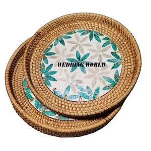 ถาดเสิร์ฟหวายแฟนซีพร้อมด้ามจับถาดเสิร์ฟหวายสไตล์คลาสสิก - Product Image 4