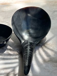 HERMOSO cubiertos de estilo Animal único pulido cuchara de cuerno de búfalo de buey Natural diseño único para Decoración de mesa de restaurante - Product Image 3