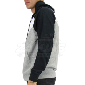 Nouveauté : Sweat à capuche zippé pour homme, couleur unie, en coton, vente en gros - Product Image 2
