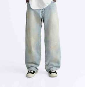 กางเกงยีนส์ทรงหลวมสำหรับผู้ชายทรงหลวมแนวสตรีทกางเกงยีนส์แฟชั่นโอเวอร์ไซส์ทันสมัย - Product Image 5