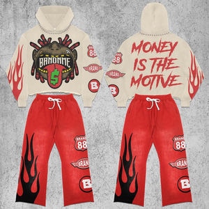 Wholesale Embroidery logo Hoodies Men Streetwear Custom Heavyweight DTG Print Hoodies Men Tracksuit Fully Customized - Product Image 4