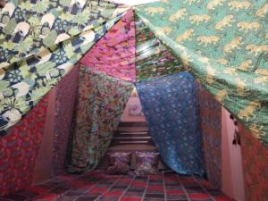 Heavy Cotton Multi-Print Boho <b>Bed</b> Canopy Curtains <b>Vintage</b> Indian Home Decor for Outdoor All-Season Use King Queen Sizes Babies' - Product Image 5