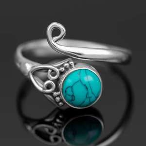 Mujeres niñas hecho a medida 925 plata esterlina malaquita anillo de piedras preciosas joyería a granel al por mayor anillos de plata fina joyería - Product Image 6