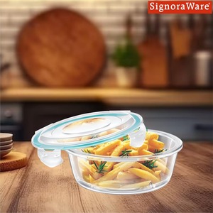 กล่องแก้วคุณภาพพรีเมียมพร้อมฝาปิดสุญญากาศ ป้องกันการรั่วซึม สำหรับเก็บอาหารในครัวหรือกล่องข้าวกลางวันที่ทำงาน ราคาโรงงาน - Product Image 6