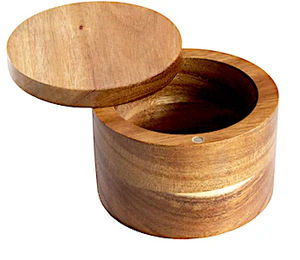 Petite boîte à sel en bois écologique couvercle vaisselle décorative pour le stockage des épices aux herbes exportation indienne petites épices en bois de qualité - Product Image 6