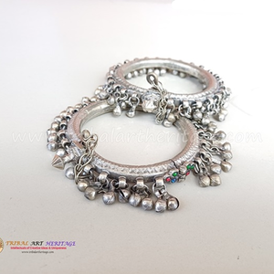 Bracelets Kuchi de haute qualité avec cloches bijoux tribaux Vintage faits à la main accessoires de Festival ethnique - Product Image 1