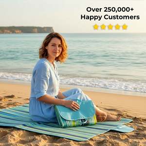 BreezeFold Portable <b>Picnic</b> <b>Blanket</b> Waterproof and Foldable Inflatable Beach Mat for Outdoor Camping and <b>Picnics</b> - Product Image 4