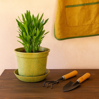 Pioneera Pot de fleurs décoratif biodégradable 1L en fibre écologique pour l'intérieur et l'extérieur du jardin
