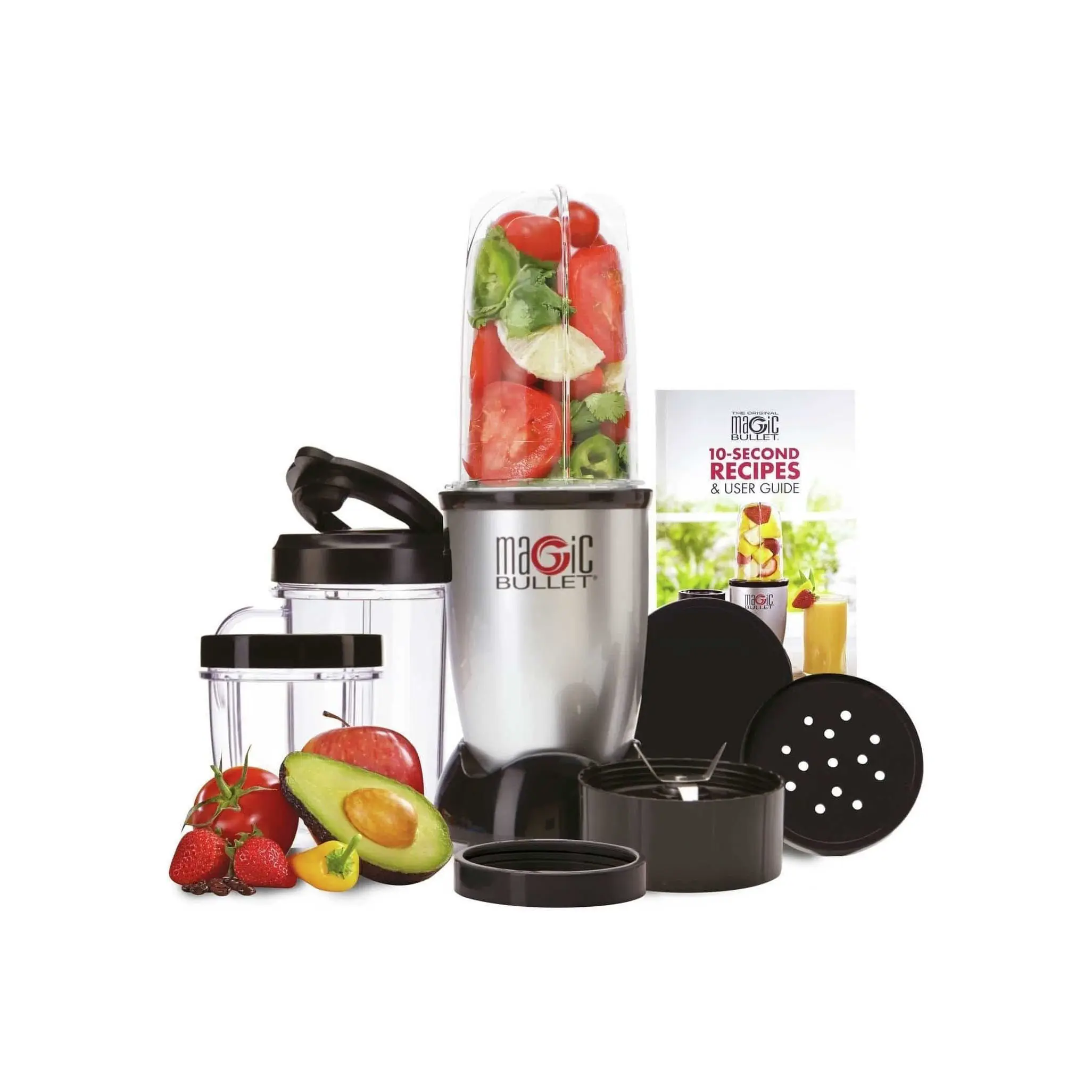 Magic Bullet Essential Personal Blender, 18 oz., Silver. Condition New