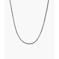 Collar de Cadena de Trigo Clásico y Moderno de 2.4mm con Oro de 18K y Oro Rosa, con una Piedra Principal de Perla y Diamante, Chapado en Rodio - Product Image 1