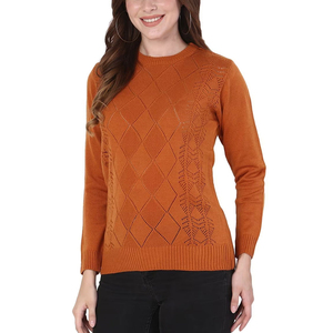 Pull décontracté pour femmes Look quotidien Pull pour femmes avec col rond Texture tricotée Pull élégant à col roulé - Product Image 6