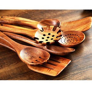 Artículo en Oferta, Accesorios de Cocina, Juego de Servidores de Ensalada de Acacia, Ecológico, Apto para Lavavajillas, Utensilios para Ensalada, Hecho en India - Product Image 4
