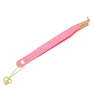Custom Made High Quality Stainless Steel <b>Eyelash</b> Tweezers Beauty Tool Reusable <b>Applicator</b> <b>Eyelash</b> Tweezer - Product Image 3