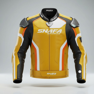 Fabricant professionnel de vestes en cuir de course de moto, haute qualité et prix bas, veste de moto pour hommes - Product Image 1